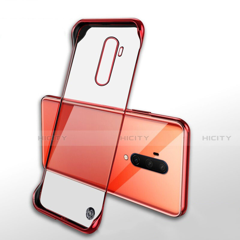 Coque Antichocs Rigide Transparente Crystal Etui Housse H02 pour OnePlus 7T Pro 5G Rouge Plus