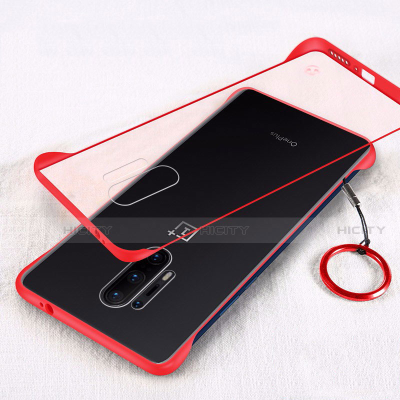 Coque Antichocs Rigide Transparente Crystal Etui Housse H02 pour OnePlus 8 Pro Rouge Plus