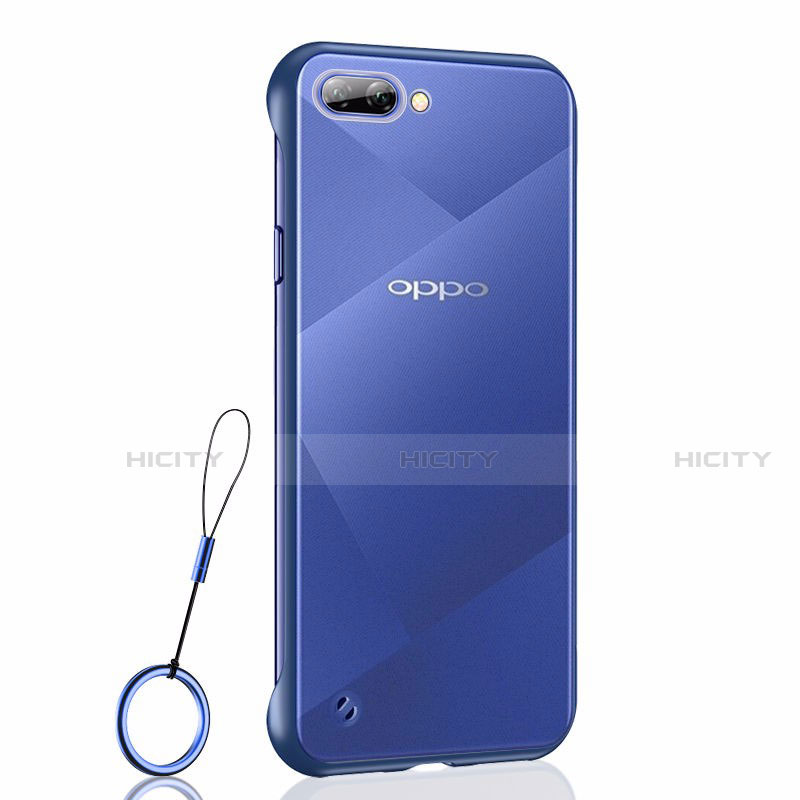 Coque Antichocs Rigide Transparente Crystal Etui Housse H02 pour Oppo A5 Bleu Plus