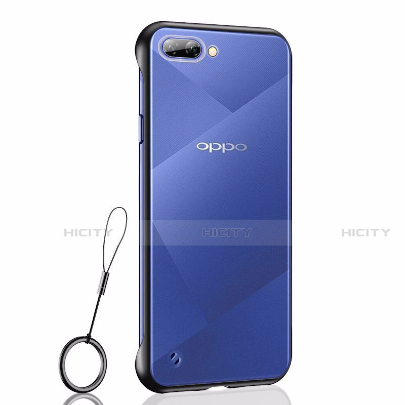 Coque Antichocs Rigide Transparente Crystal Etui Housse H02 pour Oppo A5 Noir Plus