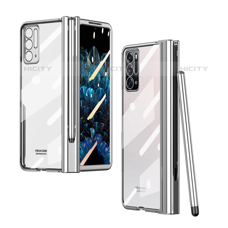 Coque Antichocs Rigide Transparente Crystal Etui Housse H02 pour Oppo Find N 5G Argent Plus