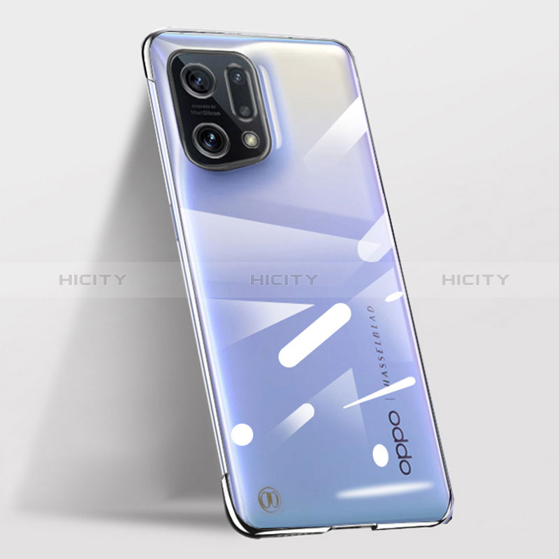 Coque Antichocs Rigide Transparente Crystal Etui Housse H02 pour Oppo Find X5 5G Noir Plus