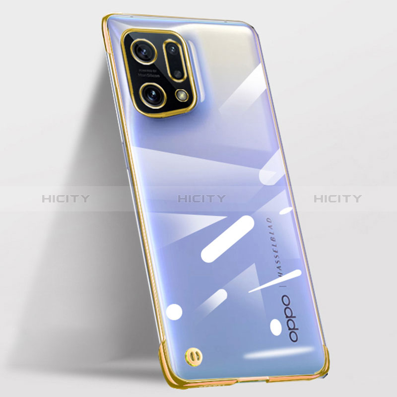 Coque Antichocs Rigide Transparente Crystal Etui Housse H02 pour Oppo Find X5 5G Or Plus