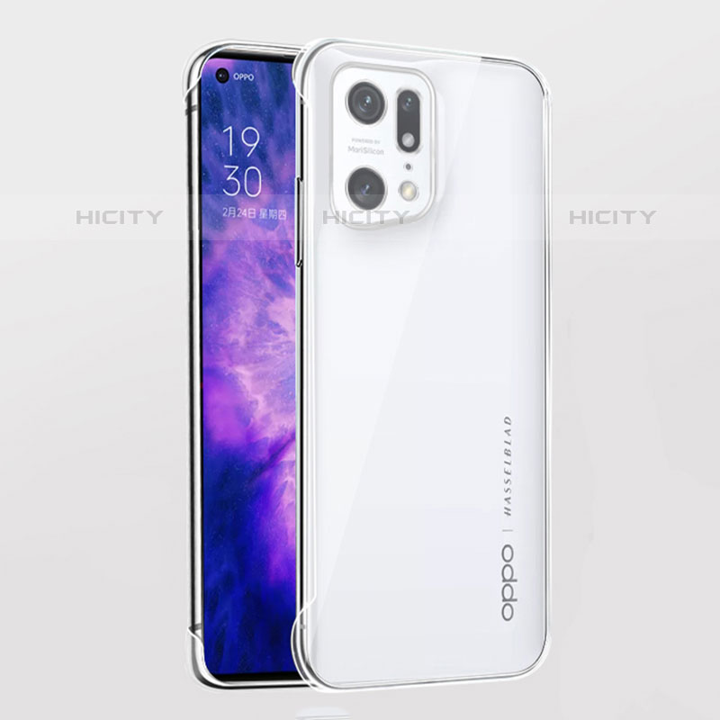 Coque Antichocs Rigide Transparente Crystal Etui Housse H02 pour Oppo Find X5 Pro 5G Clair Plus