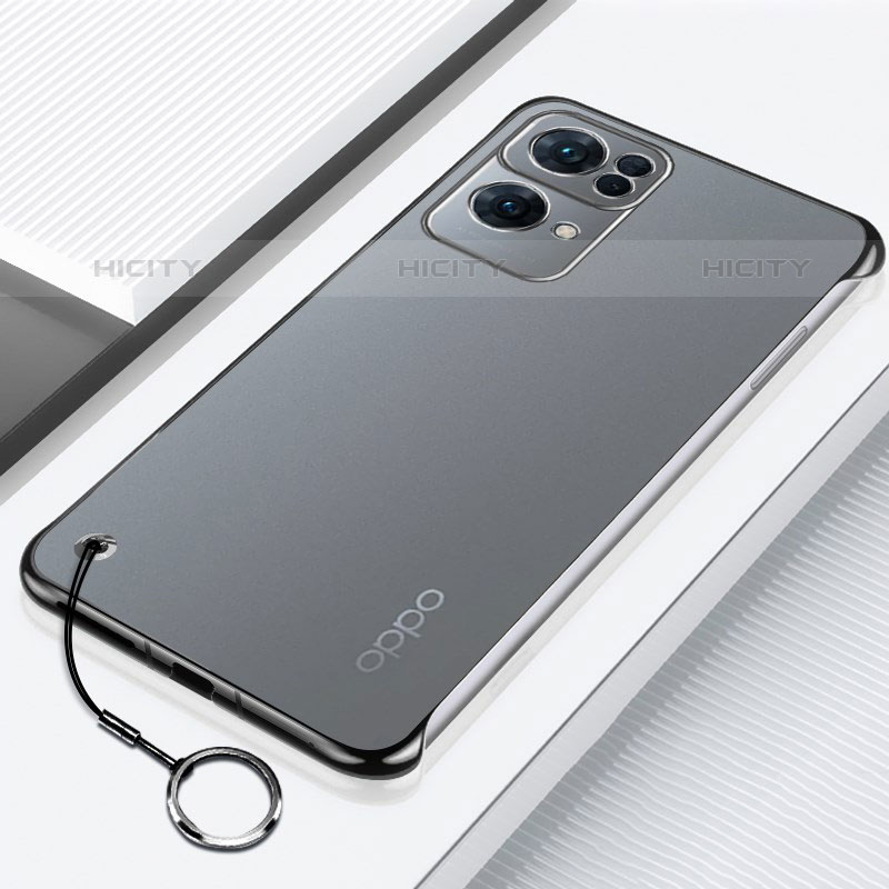 Coque Antichocs Rigide Transparente Crystal Etui Housse H02 pour Oppo Reno7 Pro 5G Noir Plus