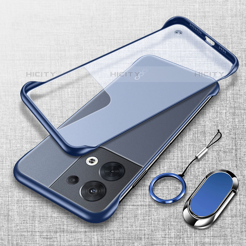 Coque Antichocs Rigide Transparente Crystal Etui Housse H02 pour Oppo Reno8 5G Bleu Plus