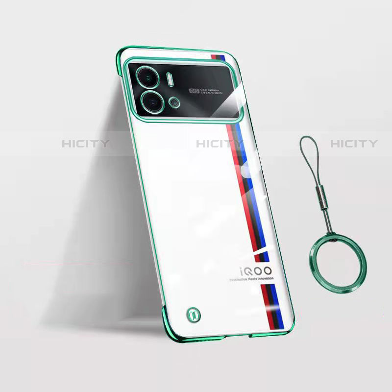 Coque Antichocs Rigide Transparente Crystal Etui Housse H02 pour Vivo iQOO 9 Pro 5G Vert Plus