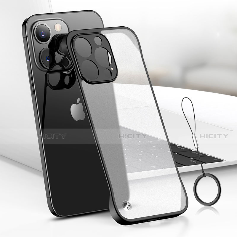 Coque Antichocs Rigide Transparente Crystal Etui Housse H03 pour Apple iPhone 14 Pro Max Noir Plus