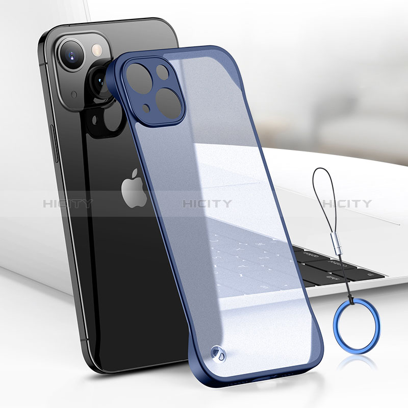 Coque Antichocs Rigide Transparente Crystal Etui Housse H03 pour Apple iPhone 15 Bleu Plus