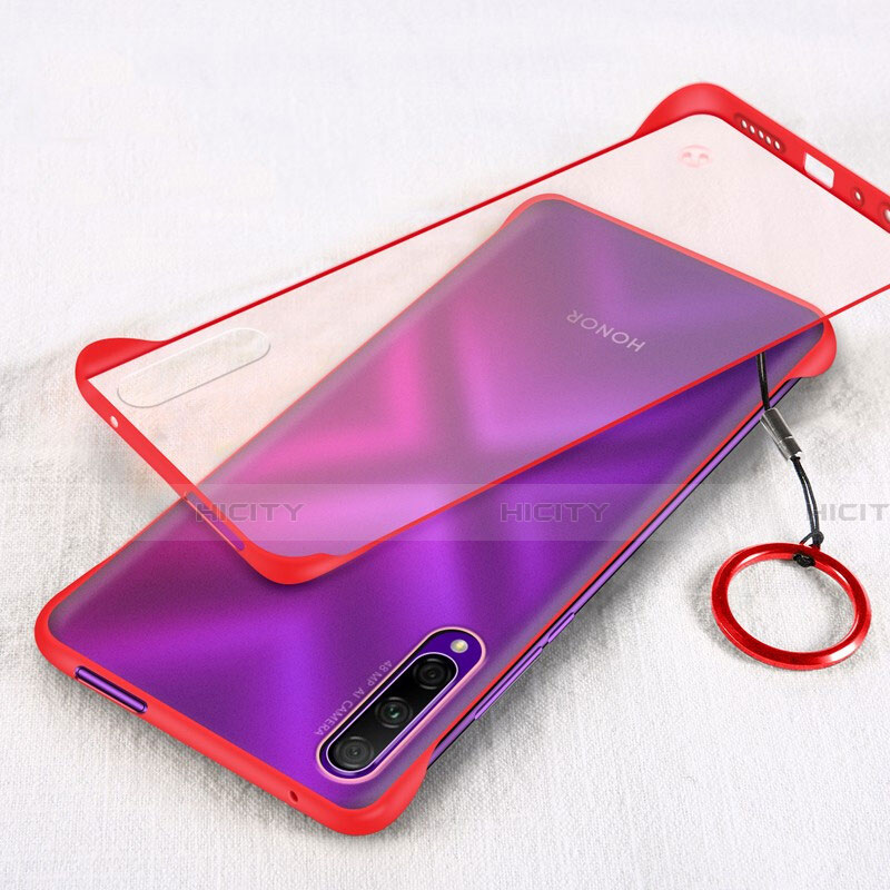 Coque Antichocs Rigide Transparente Crystal Etui Housse H03 pour Huawei Honor 9X Pro Rouge Plus