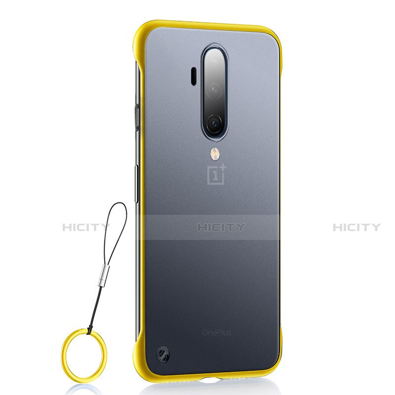 Coque Antichocs Rigide Transparente Crystal Etui Housse H03 pour OnePlus 7T Pro 5G Jaune Plus