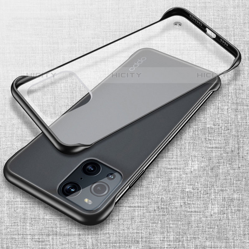 Coque Antichocs Rigide Transparente Crystal Etui Housse H03 pour Oppo Find X3 Pro 5G Noir Plus