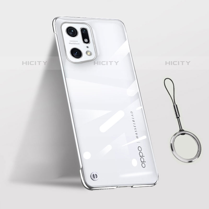 Coque Antichocs Rigide Transparente Crystal Etui Housse H03 pour Oppo Find X5 Pro 5G Argent Plus