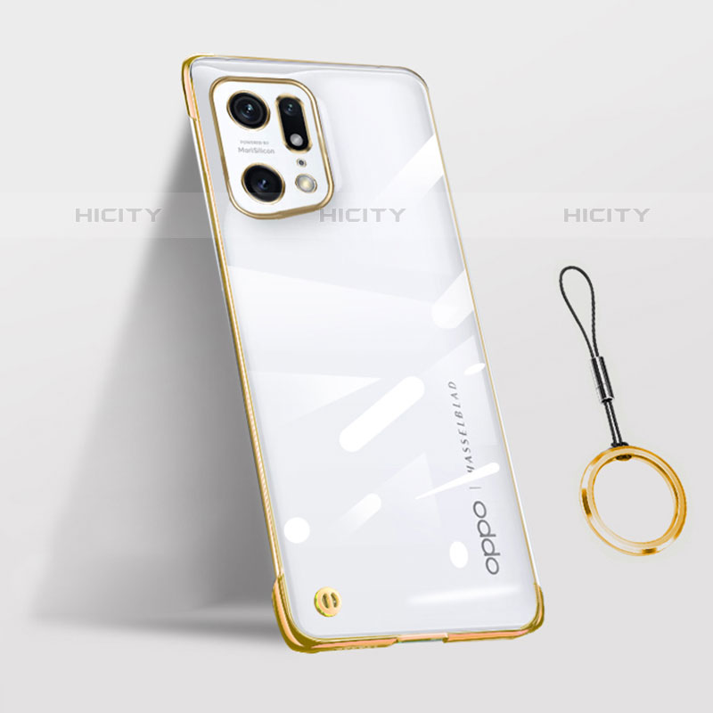 Coque Antichocs Rigide Transparente Crystal Etui Housse H03 pour Oppo Find X5 Pro 5G Or Plus