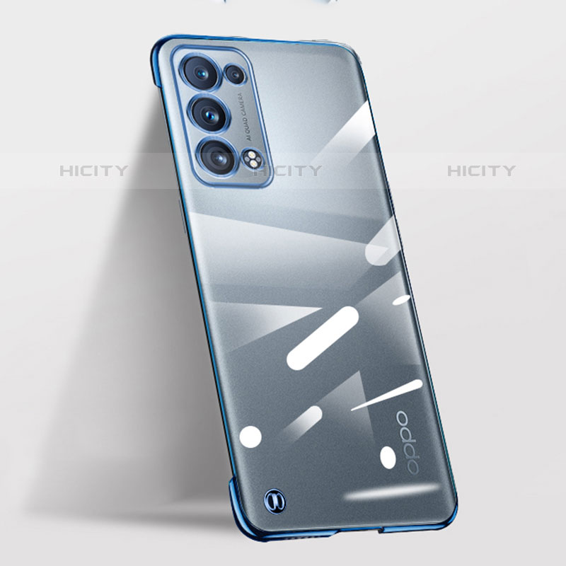 Coque Antichocs Rigide Transparente Crystal Etui Housse H03 pour Oppo Reno6 Pro 5G Bleu Plus