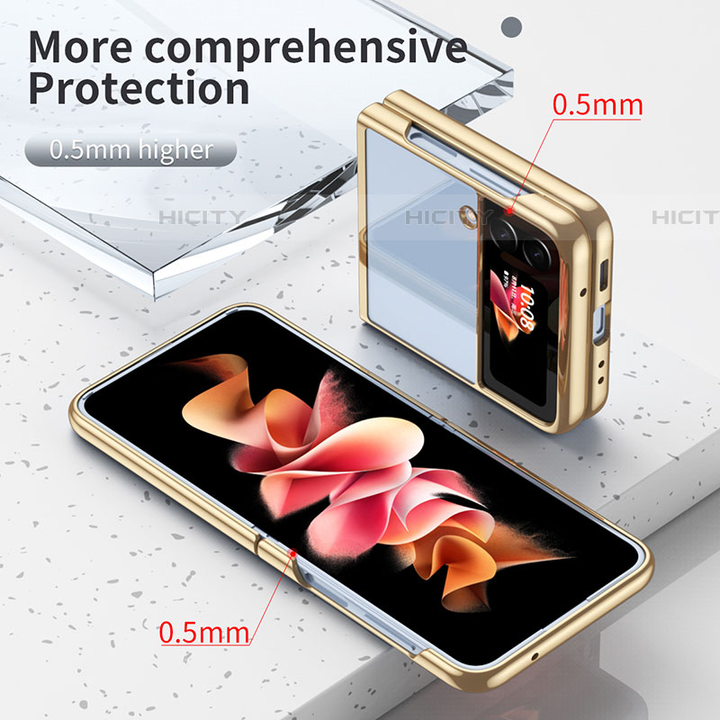 Coque Antichocs Rigide Transparente Crystal Etui Housse H03 pour Samsung Galaxy Z Flip4 5G Plus
