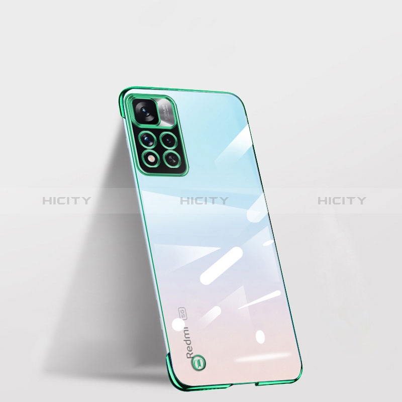 Coque Antichocs Rigide Transparente Crystal Etui Housse H03 pour Xiaomi Mi 11i 5G (2022) Vert Plus