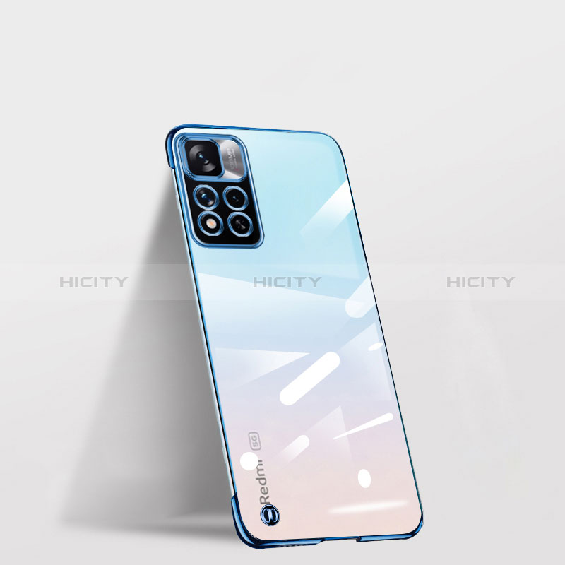 Coque Antichocs Rigide Transparente Crystal Etui Housse H03 pour Xiaomi Poco X4 NFC Bleu Plus