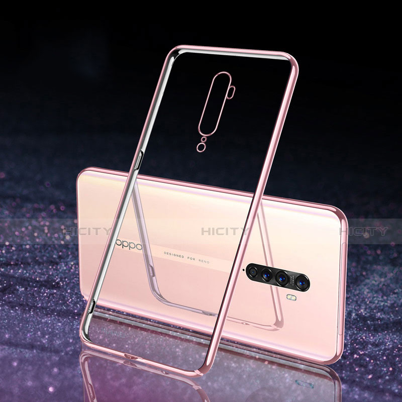 Coque Antichocs Rigide Transparente Crystal Etui Housse H04 pour Oppo Reno2 Or Rose Plus