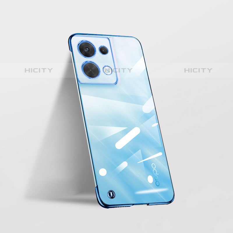 Coque Antichocs Rigide Transparente Crystal Etui Housse H04 pour Oppo Reno8 5G Bleu Plus