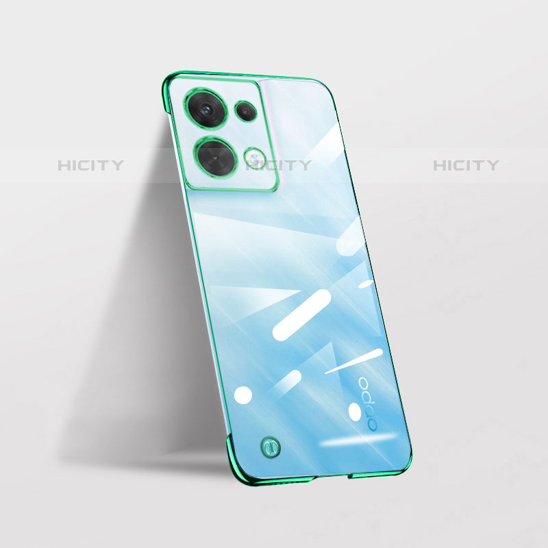 Coque Antichocs Rigide Transparente Crystal Etui Housse H04 pour Oppo Reno8 5G Vert Plus