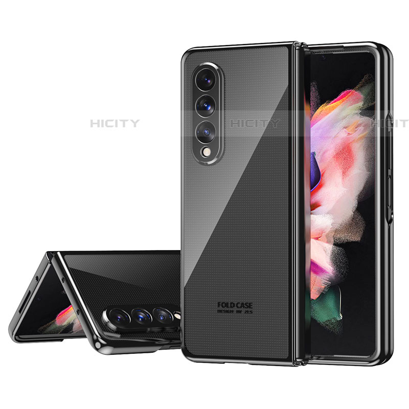 Coque Antichocs Rigide Transparente Crystal Etui Housse H04 pour Samsung Galaxy Z Fold4 5G Noir Plus