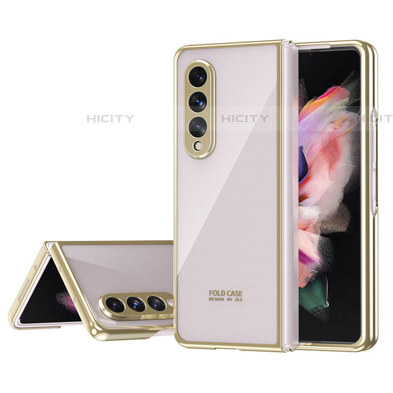 Coque Antichocs Rigide Transparente Crystal Etui Housse H04 pour Samsung Galaxy Z Fold4 5G Or Plus