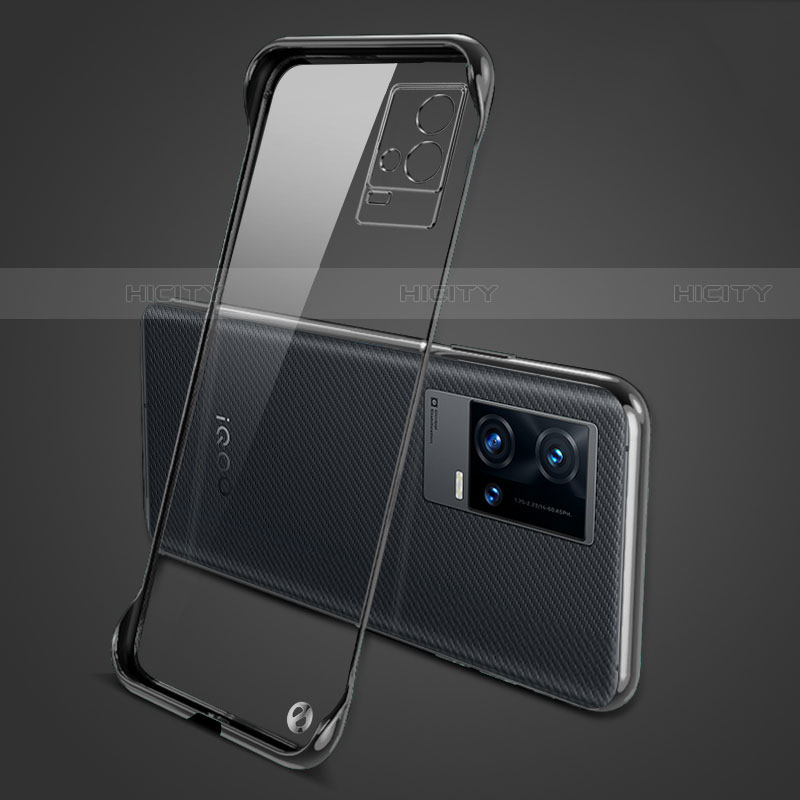 Coque Antichocs Rigide Transparente Crystal Etui Housse H04 pour Vivo iQOO 8 5G Noir Plus