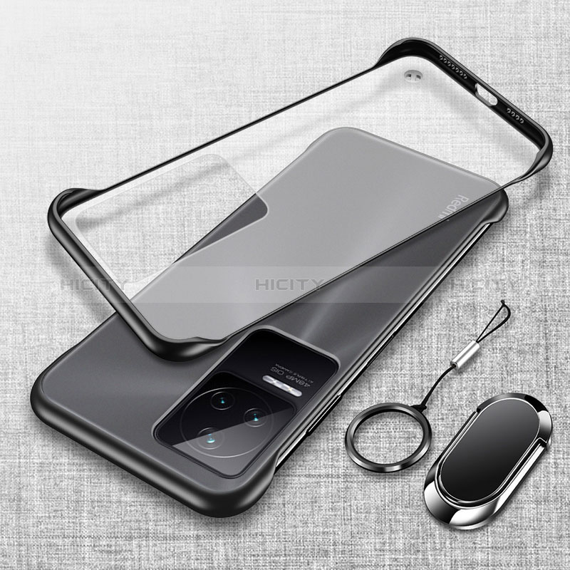 Coque Antichocs Rigide Transparente Crystal Etui Housse H04 pour Xiaomi Poco F4 5G Noir Plus