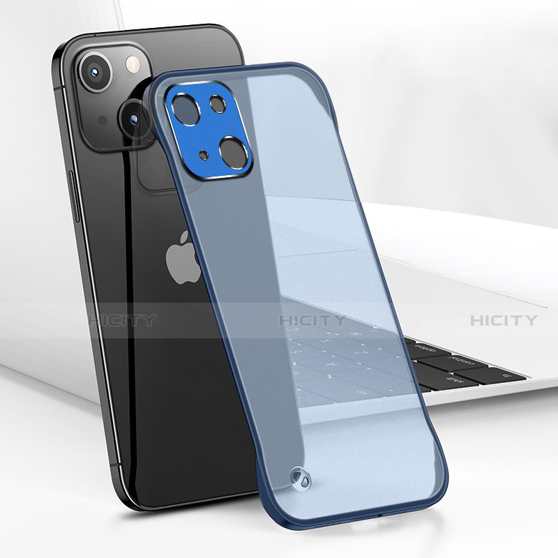 Coque Antichocs Rigide Transparente Crystal Etui Housse H05 pour Apple iPhone 13 Mini Bleu Plus