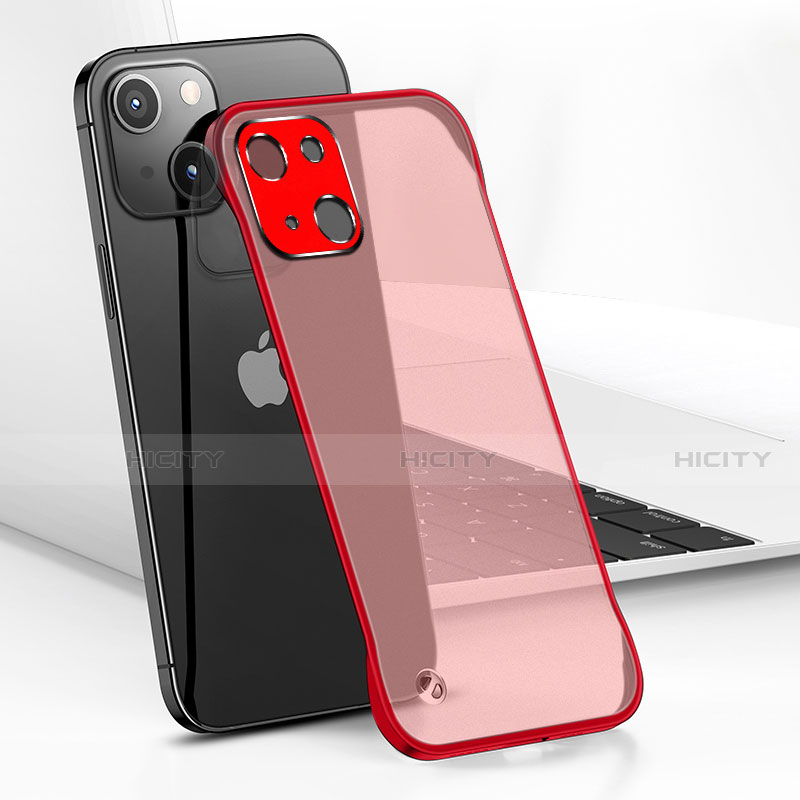 Coque Antichocs Rigide Transparente Crystal Etui Housse H05 pour Apple iPhone 13 Mini Rouge Plus