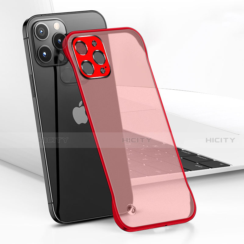 Coque Antichocs Rigide Transparente Crystal Etui Housse H05 pour Apple iPhone 13 Pro Max Rouge Plus