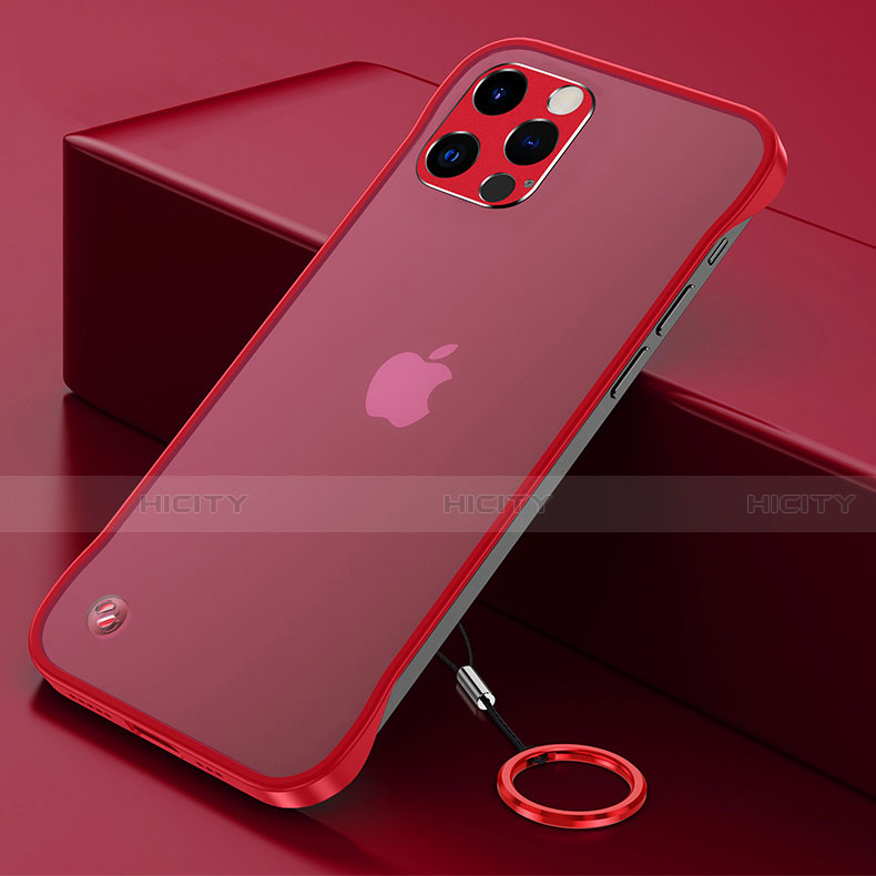 Coque Antichocs Rigide Transparente Crystal Etui Housse H06 pour Apple iPhone 13 Pro Max Rouge Plus