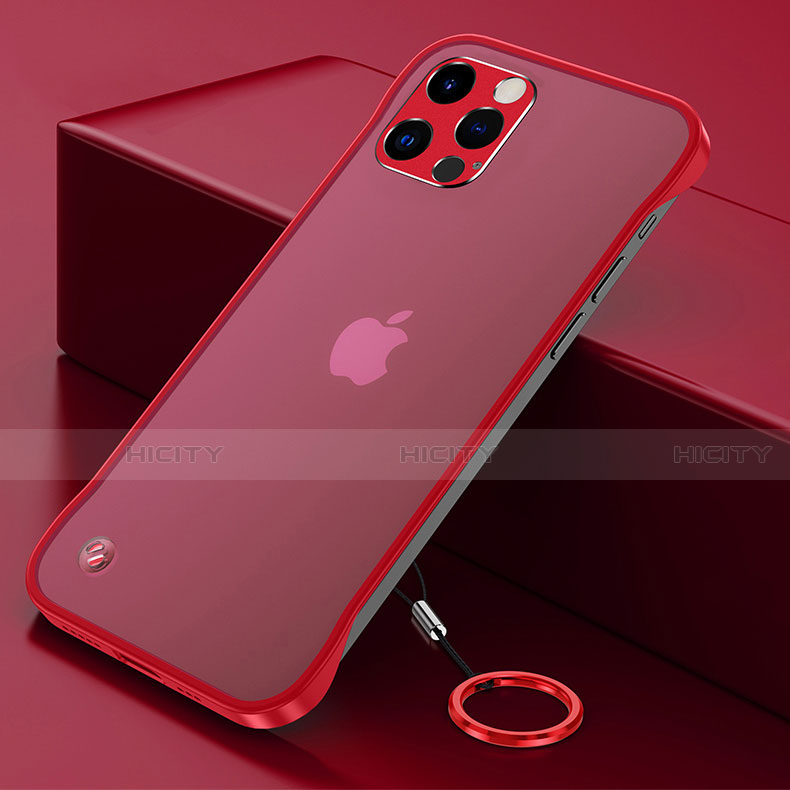 Coque Antichocs Rigide Transparente Crystal Etui Housse H06 pour Apple iPhone 15 Pro Max Rouge Plus