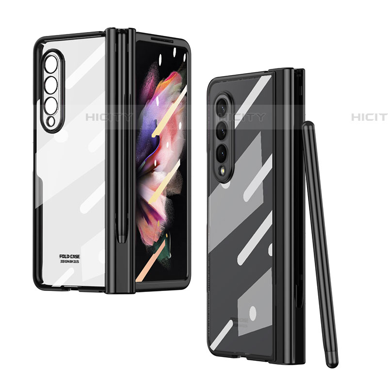 Coque Antichocs Rigide Transparente Crystal Etui Housse H07 pour Samsung Galaxy Z Fold4 5G Noir Plus