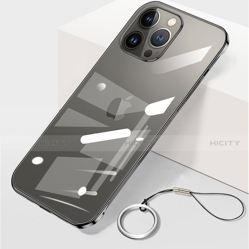 Coque Antichocs Rigide Transparente Crystal Etui Housse H09 pour Apple iPhone 13 Pro Max Noir Plus