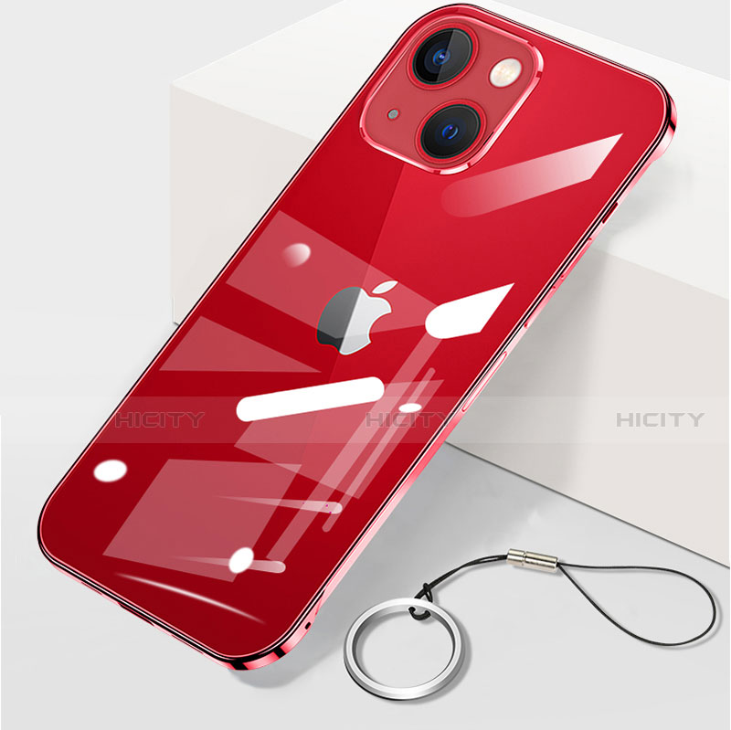 Coque Antichocs Rigide Transparente Crystal Etui Housse H09 pour Apple iPhone 14 Plus Rouge Plus