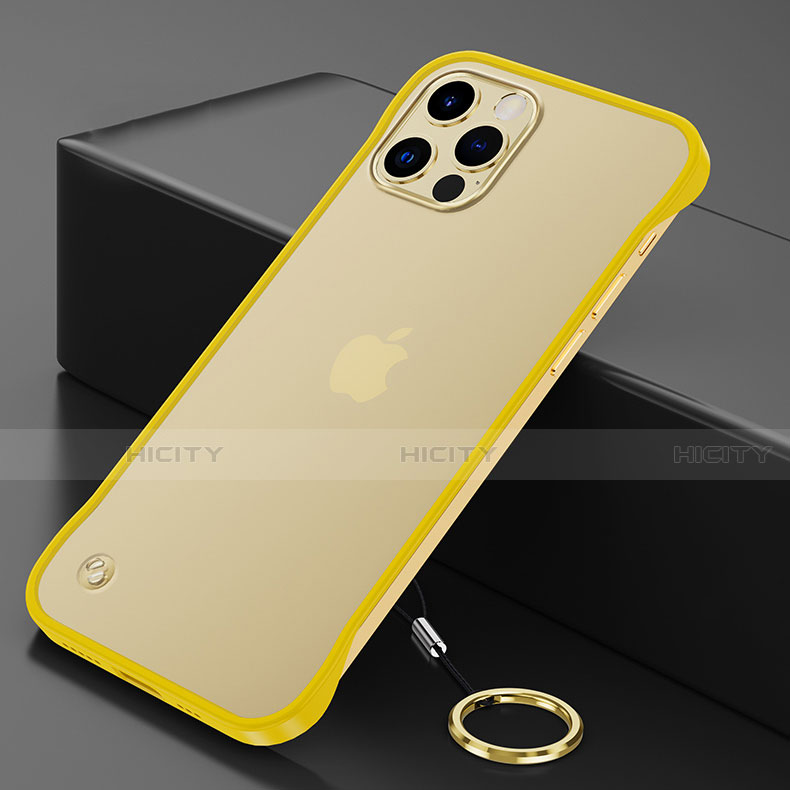 Coque Antichocs Rigide Transparente Crystal Etui Housse N01 pour Apple iPhone 12 Pro Max Jaune Plus