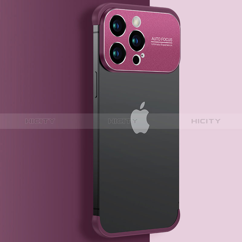 Coque Antichocs Rigide Transparente Crystal Etui Housse QC3 pour Apple iPhone 13 Pro Max Rouge Plus
