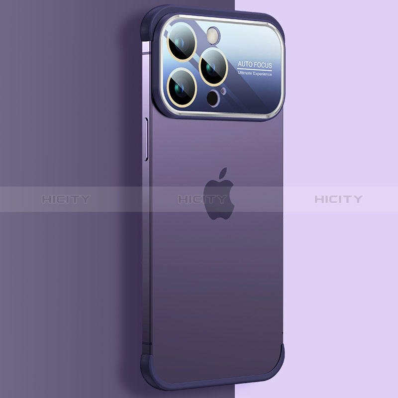Coque Antichocs Rigide Transparente Crystal Etui Housse QC4 pour Apple iPhone 15 Pro Max Violet Plus