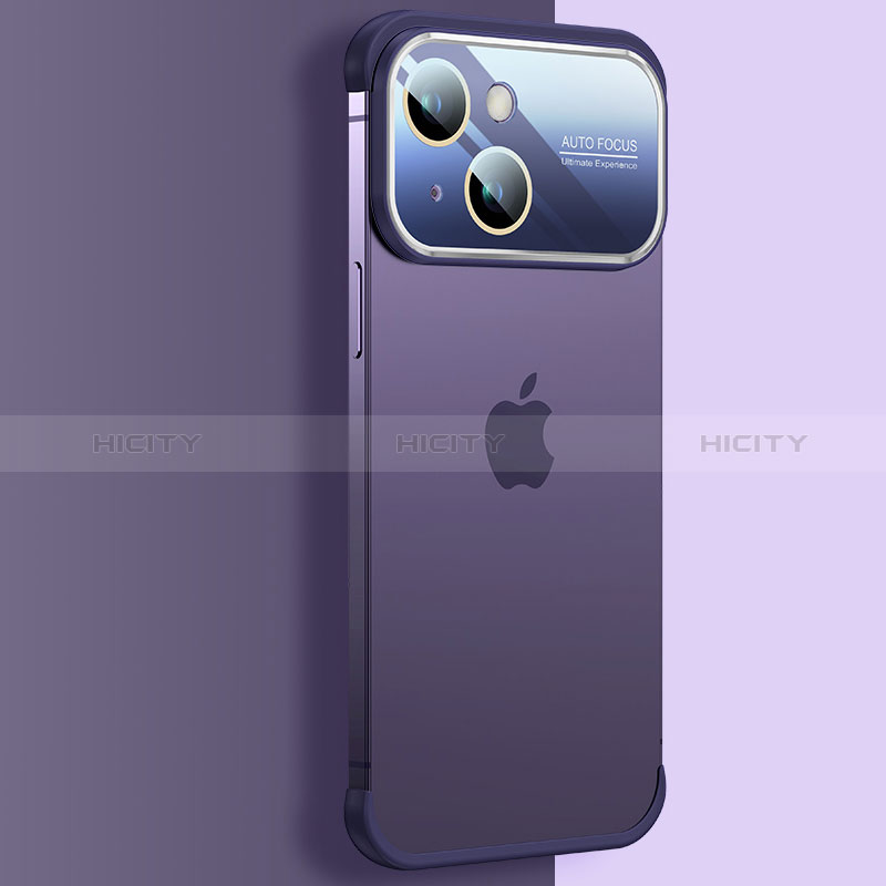 Coque Antichocs Rigide Transparente Crystal Etui Housse QC4 pour Apple iPhone 15 Violet Plus