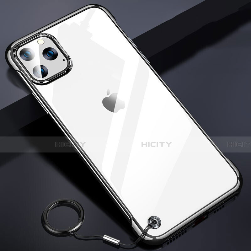 Coque Antichocs Rigide Transparente Crystal Etui Housse S01 pour Apple iPhone 11 Pro Max Noir Plus