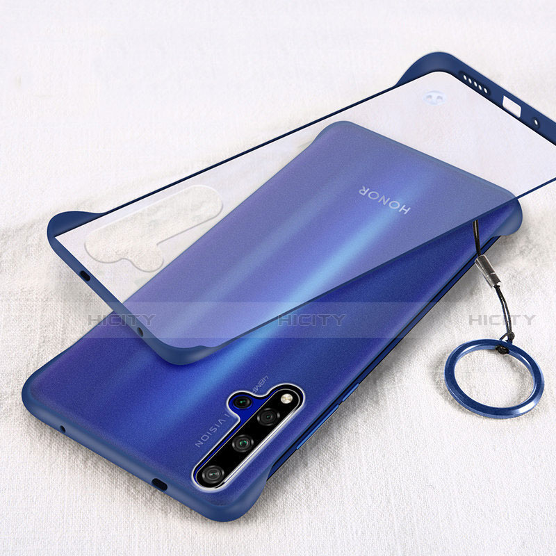 Coque Antichocs Rigide Transparente Crystal Etui Housse S01 pour Huawei Honor 20 Bleu Plus