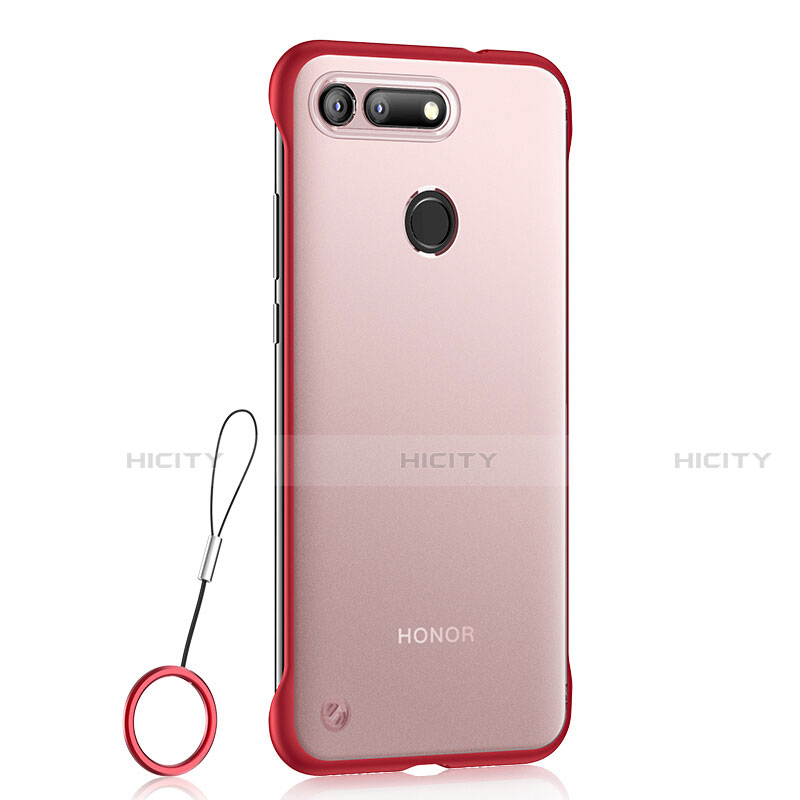 Coque Antichocs Rigide Transparente Crystal Etui Housse S01 pour Huawei Honor V20 Rouge Plus