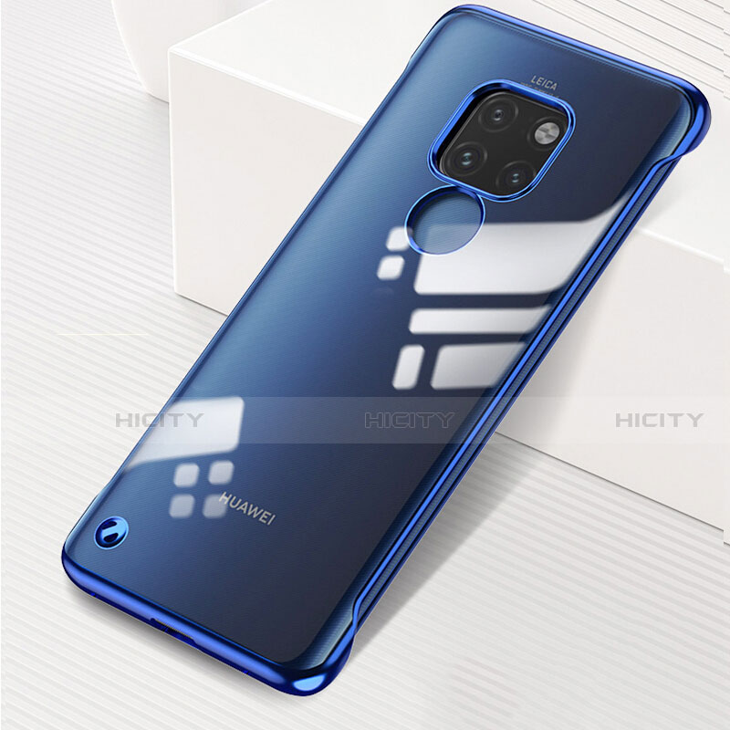 Coque Antichocs Rigide Transparente Crystal Etui Housse S01 pour Huawei Mate 20 Bleu Plus