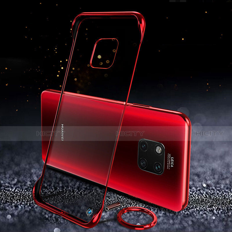 Coque Antichocs Rigide Transparente Crystal Etui Housse S01 pour Huawei Mate 20 Pro Rouge Plus