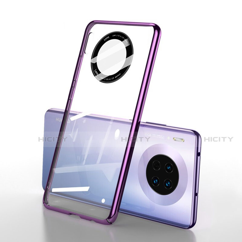 Coque Antichocs Rigide Transparente Crystal Etui Housse S01 pour Huawei Mate 30 Pro 5G Violet Plus