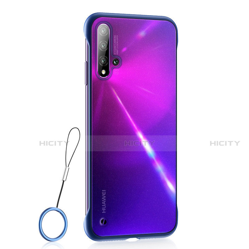 Coque Antichocs Rigide Transparente Crystal Etui Housse S01 pour Huawei Nova 5 Bleu Plus