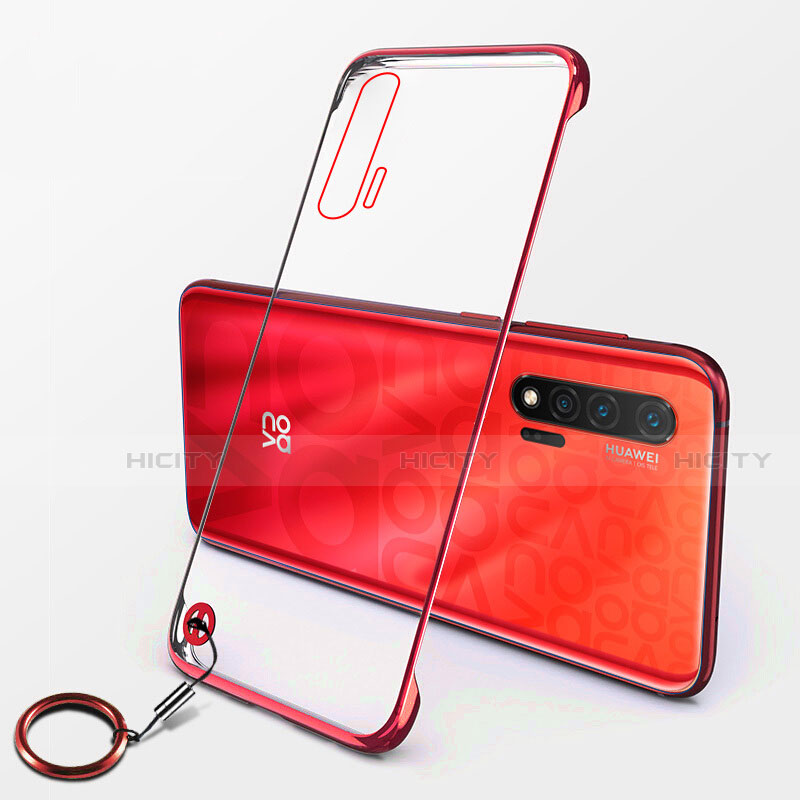 Coque Antichocs Rigide Transparente Crystal Etui Housse S01 pour Huawei Nova 6 5G Rouge Plus