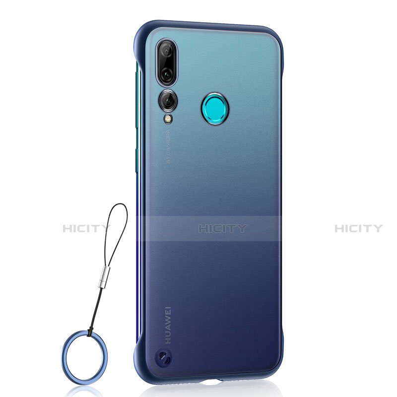 Coque Antichocs Rigide Transparente Crystal Etui Housse S01 pour Huawei P Smart+ Plus (2019) Bleu Plus